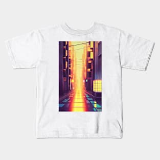 Tokyo Nights Neon Dreams Kids T-Shirt